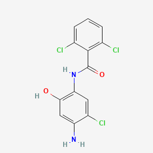 molecular formula C13H9Cl3N2O2 B14346434 N-(4-Amino-5-chloro-2-hydroxyphenyl)-2,6-dichlorobenzamide CAS No. 92949-77-4