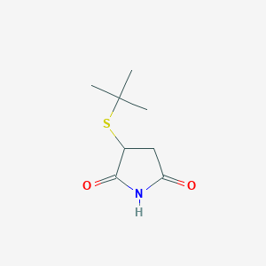 molecular formula C8H13NO2S B14346442 3-(tert-Butylsulfanyl)pyrrolidine-2,5-dione CAS No. 90998-27-9