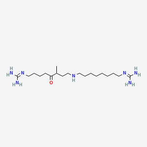 molecular formula C19H41N7O B14346450 2-(8-((8-(Diaminomethylideneamino)-3-methyl-4-oxooctyl)amino)octyl)guanidine CAS No. 98329-99-8