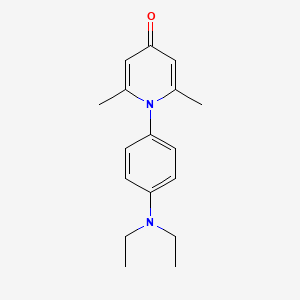 molecular formula C17H22N2O B14346461 1-[4-(Diethylamino)phenyl]-2,6-dimethylpyridin-4(1H)-one CAS No. 91074-00-9