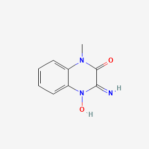 molecular formula C9H9N3O2 B14346462 4-Hydroxy-3-imino-1-methyl-3,4-dihydroquinoxalin-2(1H)-one CAS No. 90792-74-8