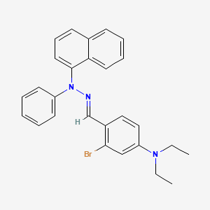 N-[(E)-[2-bromo-4-(diethylamino)phenyl]methylideneamino]-N-phenylnaphthalen-1-amine