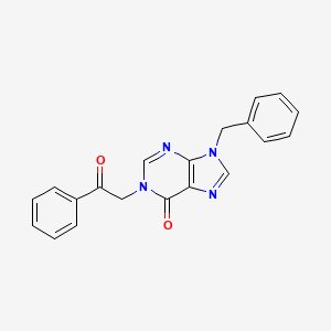 9-Benzyl-1-(2-oxo-2-phenylethyl)-1,9-dihydro-6H-purin-6-one