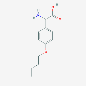 molecular formula C12H17NO3 B143465 2-氨基-2-(4-丁氧基苯基)乙酸 CAS No. 126746-19-8