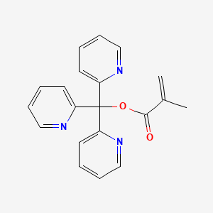 molecular formula C20H17N3O2 B14346513 Tri(pyridin-2-yl)methyl 2-methylprop-2-enoate CAS No. 97986-10-2