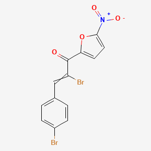 2-Bromo-3-(4-bromophenyl)-1-(5-nitrofuran-2-yl)prop-2-en-1-one