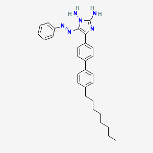 2-Imino-4-(4'-octyl[1,1'-biphenyl]-4-yl)-5-(2-phenylhydrazinylidene)-2,5-dihydro-1H-imidazol-1-amine