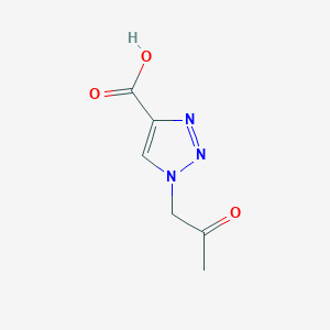 molecular formula C6H7N3O3 B1434656 1-(2-Oxopropyl)-1H-1,2,3-triazole-4-carboxylic acid CAS No. 1708427-96-6