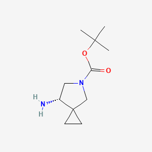 molecular formula C11H20N2O2 B1434659 tert-butyl (7S)-7-amino-5-azaspiro[2.4]heptane-5-carboxylate CAS No. 1638744-35-0