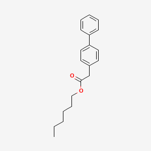 molecular formula C20H24O2 B14346610 Hexyl ([1,1'-biphenyl]-4-yl)acetate CAS No. 91300-57-1