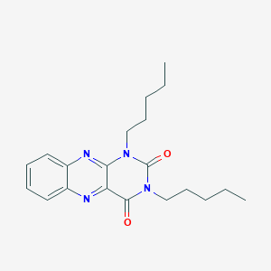 molecular formula C20H26N4O2 B14346614 1,3-Dipentylbenzo[g]pteridine-2,4(1H,3H)-dione CAS No. 91921-23-2