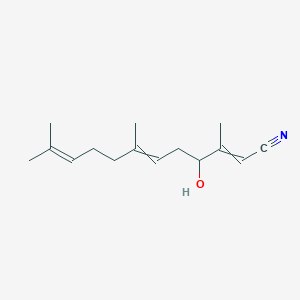 4-Hydroxy-3,7,11-trimethyldodeca-2,6,10-trienenitrile