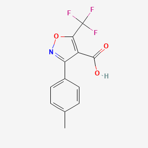 molecular formula C12H8F3NO3 B1434663 5-(Trifluoromethyl)-3-p-tolylisoxazole-4-carboxylic acid CAS No. 1159978-80-9