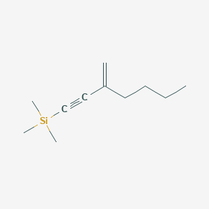 molecular formula C11H20Si B14346637 Trimethyl(3-methylidenehept-1-YN-1-YL)silane CAS No. 90753-22-3