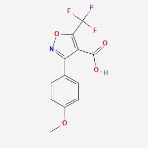 molecular formula C12H8F3NO4 B1434664 3-(4-甲氧基苯基)-5-(三氟甲基)异恶唑-4-羧酸 CAS No. 1159978-83-2