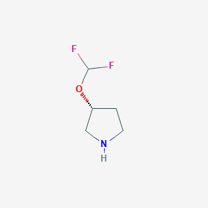 molecular formula C5H9F2NO B1434665 (R)-3-(Difluoromethoxy)pyrrolidine CAS No. 1638784-49-2