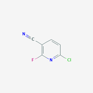 molecular formula C6H2ClFN2 B1434667 6-Chloro-2-fluoronicotinonitrile CAS No. 1422344-39-5