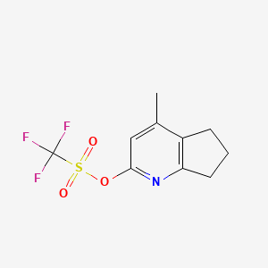 molecular formula C10H10F3NO3S B1434669 4-Methyl-6,7-dihydro-5H-cyclopenta[b]pyridin-2-yl trifluoromethanesulfonate CAS No. 1373028-22-8