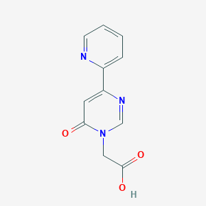 molecular formula C11H9N3O3 B1434670 2-(6-氧代-4-(吡啶-2-基)嘧啶-1(6H)-基)乙酸 CAS No. 1708437-01-7