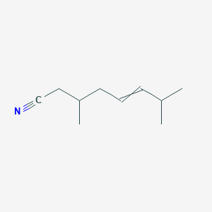 molecular formula C10H17N B14346719 3,7-Dimethyloct-5-enenitrile CAS No. 96290-64-1