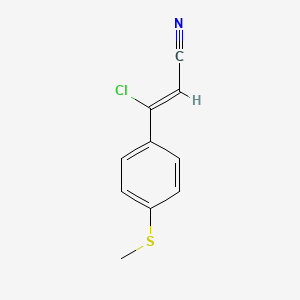 (Z)-3-Chloro-3-(4-(methylthio)phenyl)acrylonitrile