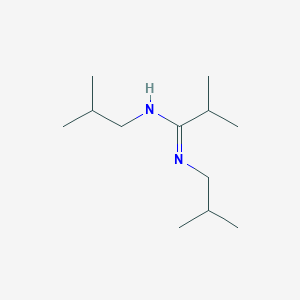 molecular formula C12H26N2 B14346735 (1E)-2-Methyl-N,N'-bis(2-methylpropyl)propanimidamide CAS No. 92173-59-6