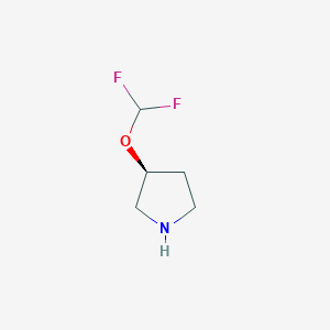 molecular formula C5H9F2NO B1434676 (S)-3-(Difluoromethoxy)pyrrolidine CAS No. 1638784-52-7