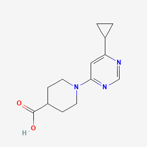molecular formula C13H17N3O2 B1434678 1-(6-环丙基嘧啶-4-基)哌啶-4-羧酸 CAS No. 1713639-57-6