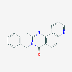 molecular formula C19H15N3O B14346787 3-Benzyl-2-methylpyrido[2,3-h]quinazolin-4(3H)-one CAS No. 91118-99-9