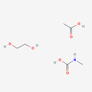 molecular formula C6H15NO6 B14346800 acetic acid;ethane-1,2-diol;methylcarbamic acid CAS No. 90332-54-0