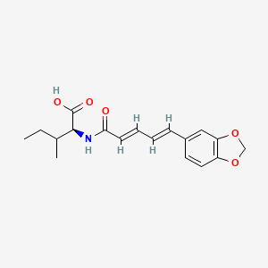 N-(5-(1,3-Benzodioxol-5-yl)-1-oxo-2,4-pentadienyl)-L-isoleucin