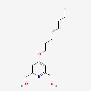 molecular formula C15H25NO3 B14346817 [4-(Octyloxy)pyridine-2,6-diyl]dimethanol CAS No. 98828-71-8