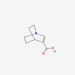 molecular formula C8H11NO2 B14346851 1-Azabicyclo[2.2.2]oct-2-ene-3-carboxylic acid CAS No. 98593-29-4