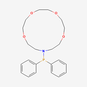 molecular formula C22H30NO4P B14346857 13-(Diphenylphosphanyl)-1,4,7,10-tetraoxa-13-azacyclopentadecane CAS No. 90330-43-1