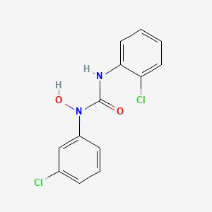 molecular formula C13H10Cl2N2O2 B14346868 3-(2-Chlorophenyl)-1-(3-chlorophenyl)-1-hydroxyurea 