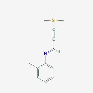 molecular formula C13H17NSi B14346875 (1E)-N-(2-Methylphenyl)-3-(trimethylsilyl)prop-2-yn-1-imine CAS No. 90261-22-6