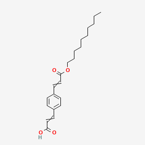 molecular formula C22H30O4 B14346899 3-{4-[3-(Decyloxy)-3-oxoprop-1-EN-1-YL]phenyl}prop-2-enoic acid CAS No. 95265-09-1