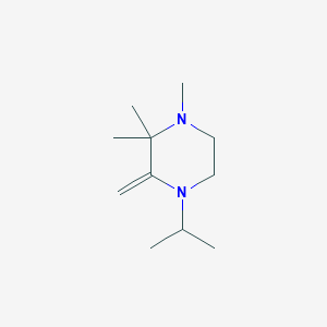 molecular formula C11H22N2 B14346906 1,2,2-Trimethyl-3-methylidene-4-(propan-2-yl)piperazine CAS No. 91823-92-6