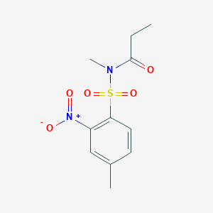 N-Methyl-N-(4-methyl-2-nitrobenzene-1-sulfonyl)propanamide