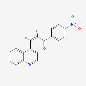 molecular formula C18H12N2O3 B14346956 (Z)-1-(4-nitrophenyl)-3-quinolin-4-ylprop-2-en-1-one CAS No. 93656-30-5