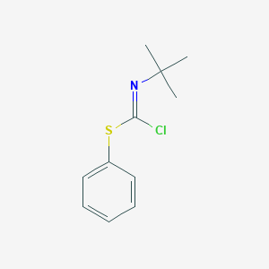 molecular formula C11H14ClNS B14346958 Phenyl tert-butylcarbonochloridimidothioate CAS No. 90496-27-8