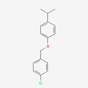 molecular formula C16H17ClO B14346982 1-Chloro-4-{[4-(propan-2-yl)phenoxy]methyl}benzene CAS No. 91259-07-3