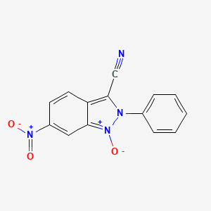 6-Nitro-2-phenyl-2H-indazole-3-carbonitrile 1-oxide