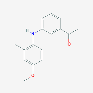 1-[3-(4-Methoxy-2-methylanilino)phenyl]ethan-1-one