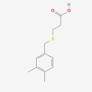 molecular formula C12H16O2S B14347030 3-{[(3,4-Dimethylphenyl)methyl]sulfanyl}propanoic acid CAS No. 94416-63-4