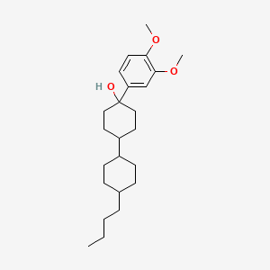 4-(4-Butylcyclohexyl)-1-(3,4-dimethoxyphenyl)cyclohexan-1-ol