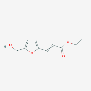 molecular formula C10H12O4 B14347106 2-Propenoic acid, 3-[5-(hydroxymethyl)-2-furanyl]-, ethyl ester, (E)- CAS No. 93250-26-1