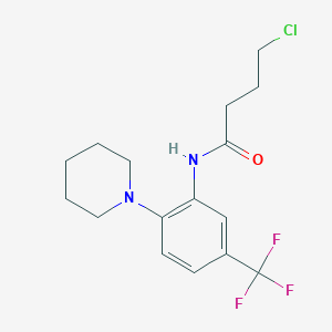 molecular formula C16H20ClF3N2O B1434712 4-Chloro-N-[2-piperidin-1-yl-5-(trifluoromethyl)phenyl]butanamide CAS No. 1858255-70-5
