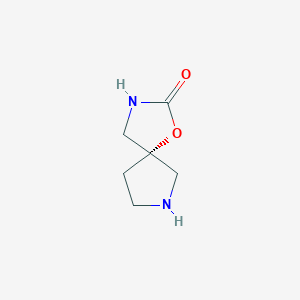 molecular formula C6H10N2O2 B1434713 (5S)-1-Oxa-3,7-diazaspiro[4.4]nonan-2-one CAS No. 1642899-67-9