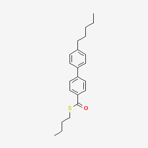 molecular formula C22H28OS B14347145 S-Butyl 4'-pentyl[1,1'-biphenyl]-4-carbothioate CAS No. 90336-59-7